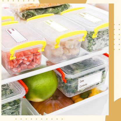 Sayglossy 7000 Pcs Day of Week Label Food Label Monday Through Sunday Management Inventory Sticker Removable Weekly Self Adhesive Date Dot Sticker for Restaurant Kitchen Container (Square)