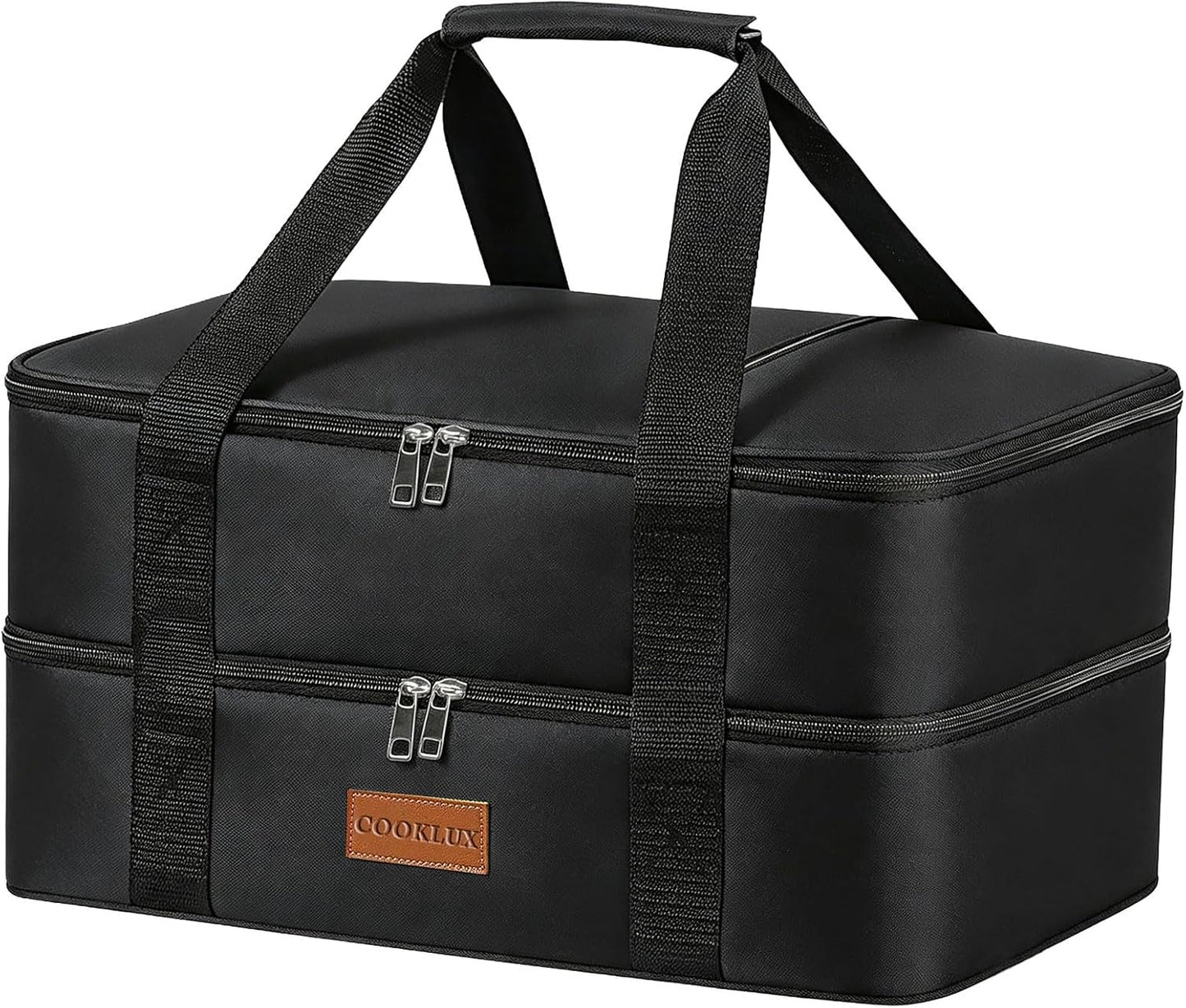 Insulated Casserole Carrier 9x13 Inch, Durable Nylon, Leak-Proof Casserole Dish Carrier, Casserole Carriers for Hot or Cold Food (Christmas)