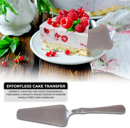 Cake Server & Pie Server Spatula Stainless Steel – Cake Lifter, Cake Slicer & Pie Cutter, Cookie Spatula and Cake Knife for Serving Cake Slices, Desserts & Party Cake Table
