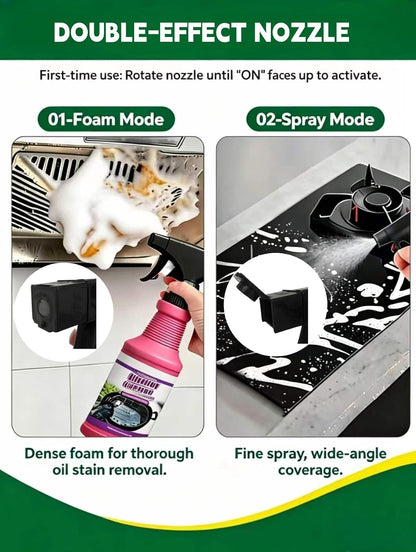 2026 Upgraded High-Concentration BBQ Grill Cleaner Foam - Heavy Duty Kitchen Degreaser Spray for Oven, Stove Top, Range Hood, Stainless Steel Grates - Stubborn Tar & Aged Grease Remover, 120ml