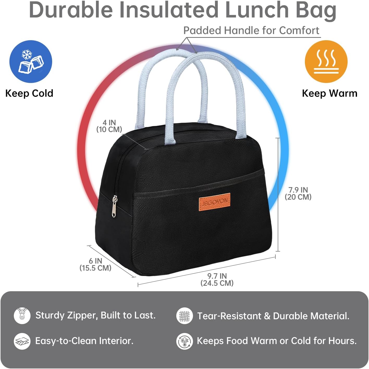 JBGOYON Bento Box and Lunch Bag Set, Leak-Proof Lunch Box for Adults and Kids with Built-in Utensils, Insulated for Work School Travel, Microwave & Dishwasher Safe, All-in-One (Purple)