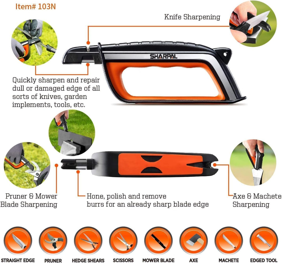 SHARPAL 101N 6-in-1 Pocket Knife Sharpener & Survival Tool