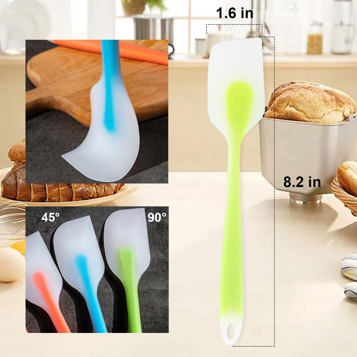 Silicone Spoon Spatula Set Food Grade Kitchen Utensils Heat Resistant