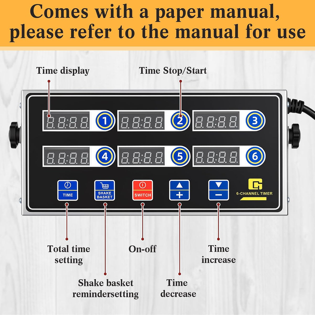 Relaxweex Commercial Digital Kitchen Timer for Cooking, 8 Channel