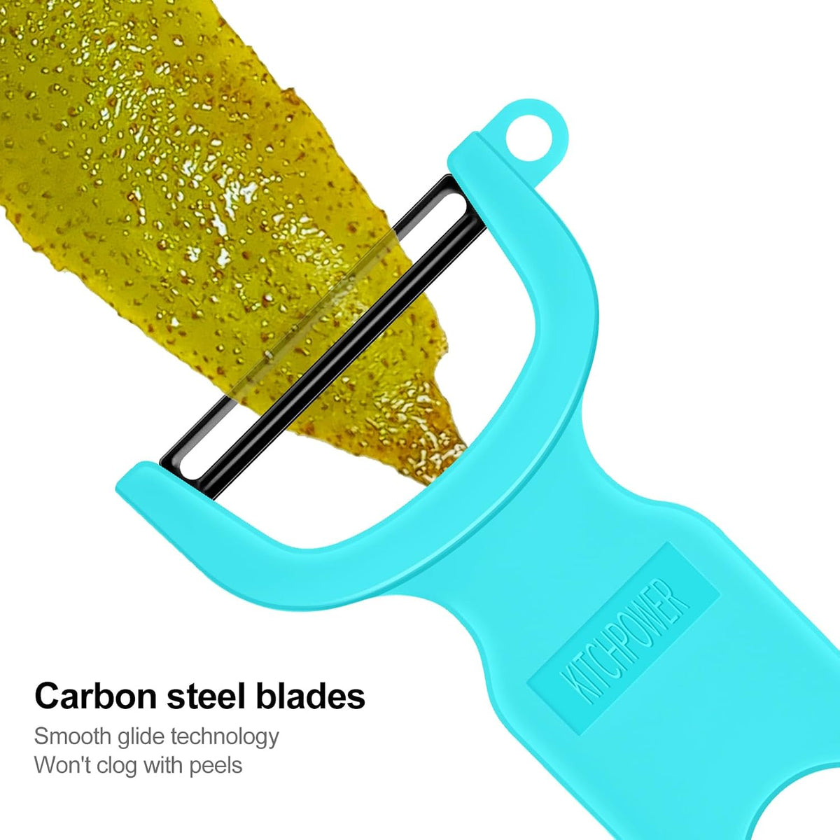 Original Vegetable Fruit Peeler Carbon Steel Blade 3 Pack Red/Green/Yellow…