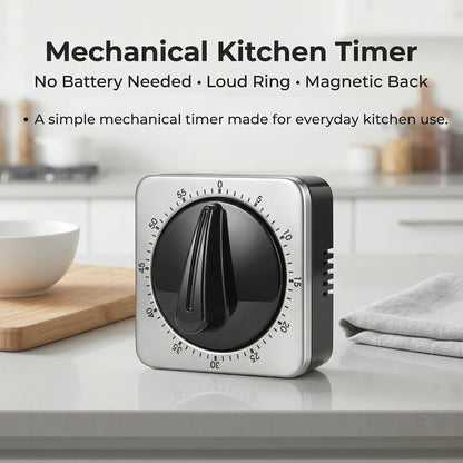 Searon Kitchen Timers for Cooking, Mechanical Wind-Up Timer, Magnetic