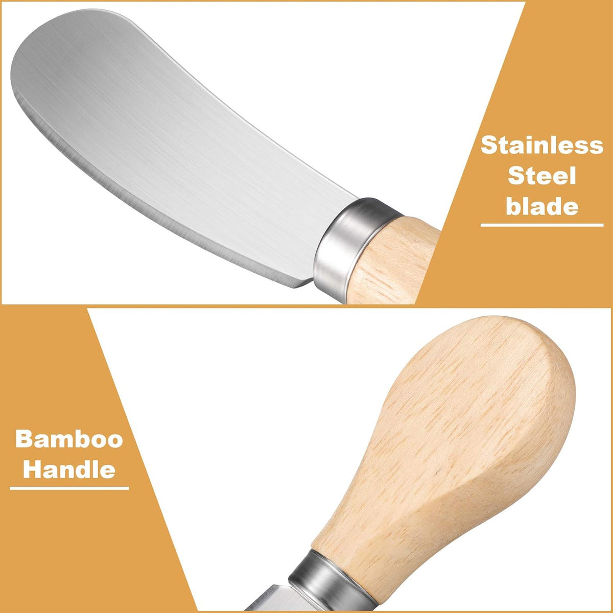Patelai 12 Pcs 4.7 Inch Cheese Spreader Knives Butter Knife Bulk