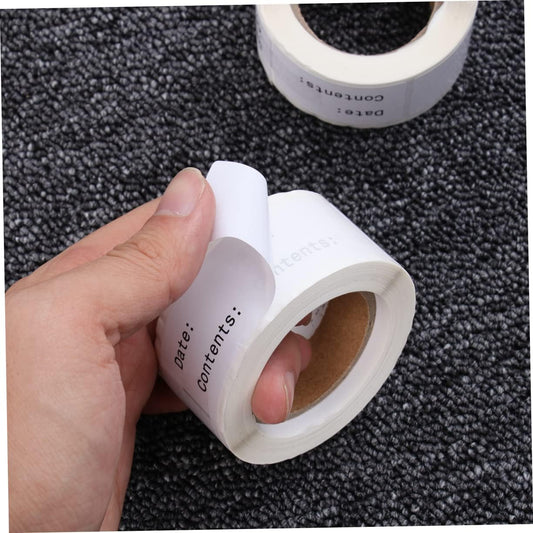 2rolls DIY Kitchen Food Date Labels English Record Date Stickers Canning Storage Bin Dry Erase Stickers Eco-Friendly Paper Easy Application