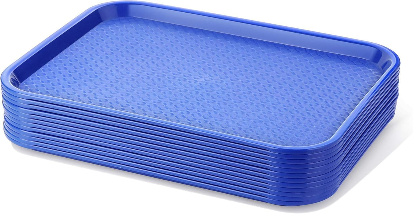 New Star Foodservice Fast Food Tray, Set of 12 (Black, 12 by 16-Inch)