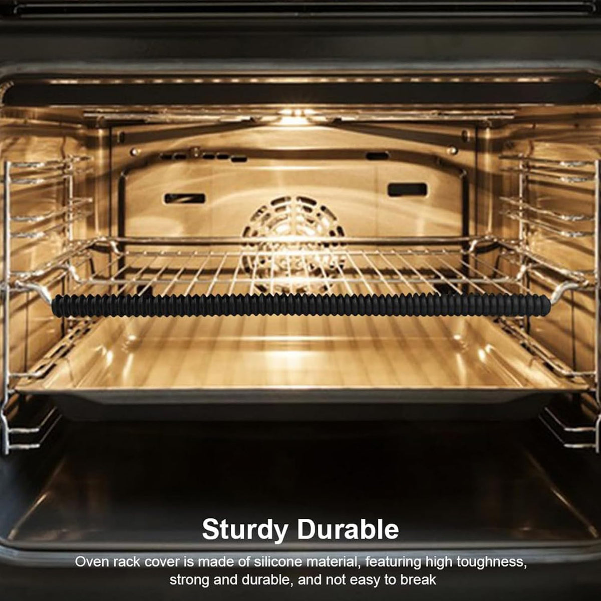 4Pcs Oven Shelf Protectors, Heat Resistant Oven Guards for Inside The Oven, Oven Shelf Edge Guards Silicone Oven Shelf Guards, Safe Oven Rack Protectors for Kitchen Baking Accessories.