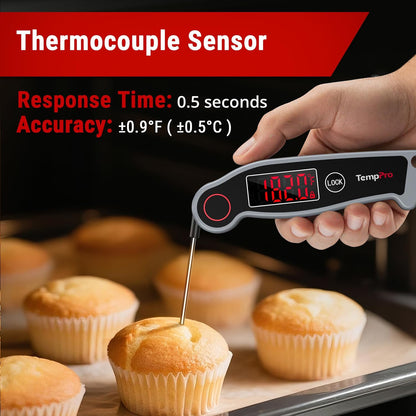 TempPro TempSwift 0.5 Sec Instant Read Digital Meat Thermometer Waterproof