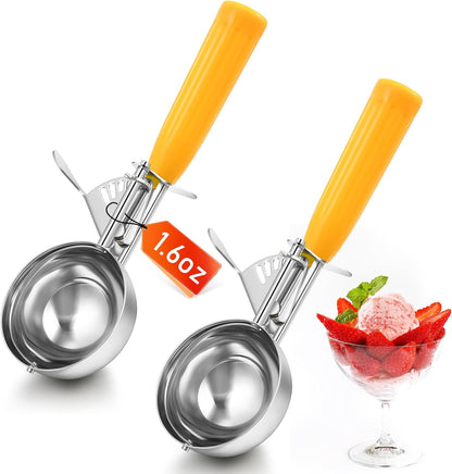 Reallnaive Ice Cream Scooper with Trigger, 4 oz, Gray