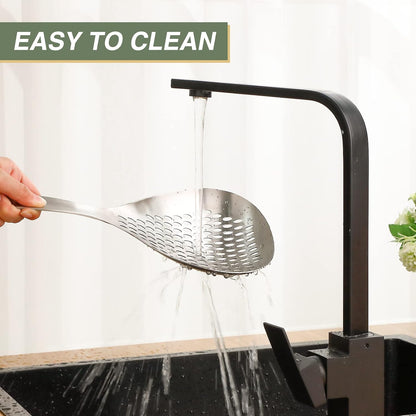 Bokon 2 Pcs Spider Strainer Skimmer Stainless Steel Rustproof Slotted Spoon