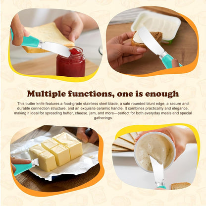 Butter Spreader Knife Set, 2 Pack Butter Knives and Cheese Knives