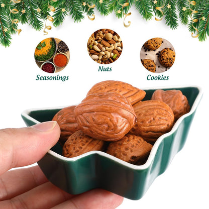 Operitacx Ceramics Serving Tray Christmas Tree Fruit Tray, Veggie Tray Fruit Platter for and Vegetable Snacks Dips