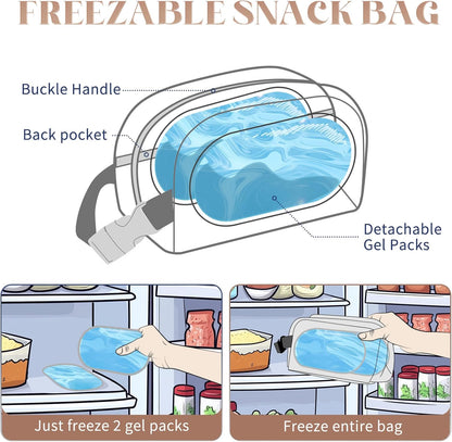 Cerbonny Freezable Cooler Bag for Work/School Travel - Mini Insulated Bag Fit For Yogurt