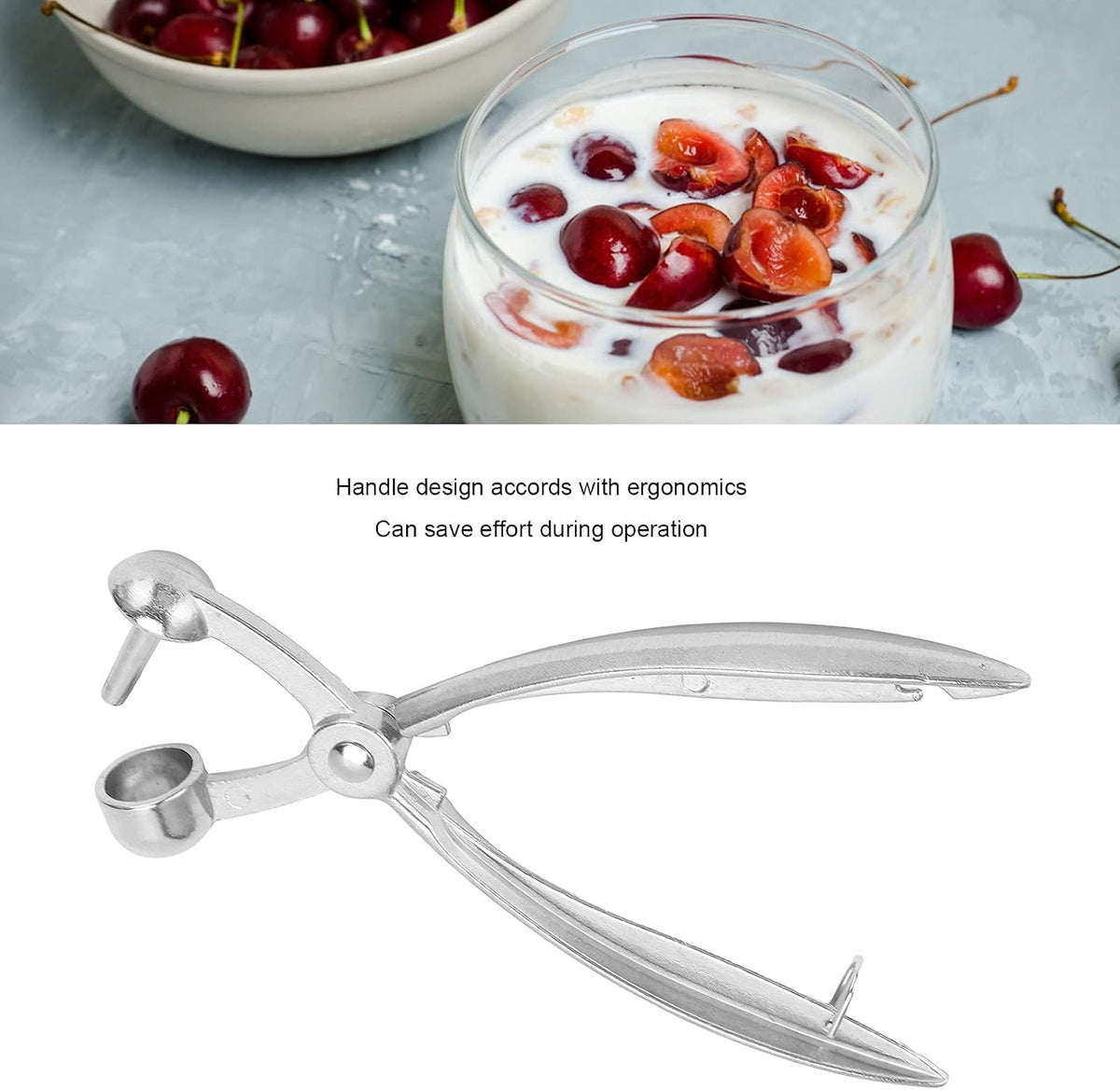Milltrip Aluminum Alloy Cherry Pitter Tool, Hand Cherry Stone Remover
