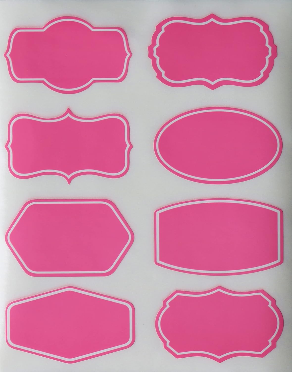 MeshaKippa Pink Cute Removable Food Storage Labels, 200pcs 2x1.2 inch Blank Holiday Present Stickers,Waterproof jar Labels no Residue Sticker for Food Jars, Container