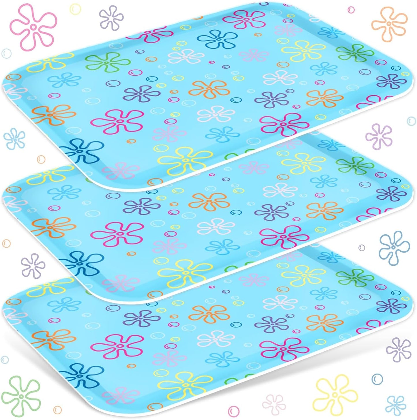 JarThenaAMCS 3Pcs Graduation Serving Trays 13 x 10 Inch Bachelor' s Hat Diploma Glitter Reusable Melamine Platter Congrats 2026 Grad Serving Dishes for Graduate Party Sharing Snacks Fruit Dessert