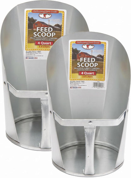 Little Giant 4-Quart Galvanized Feed Scoop