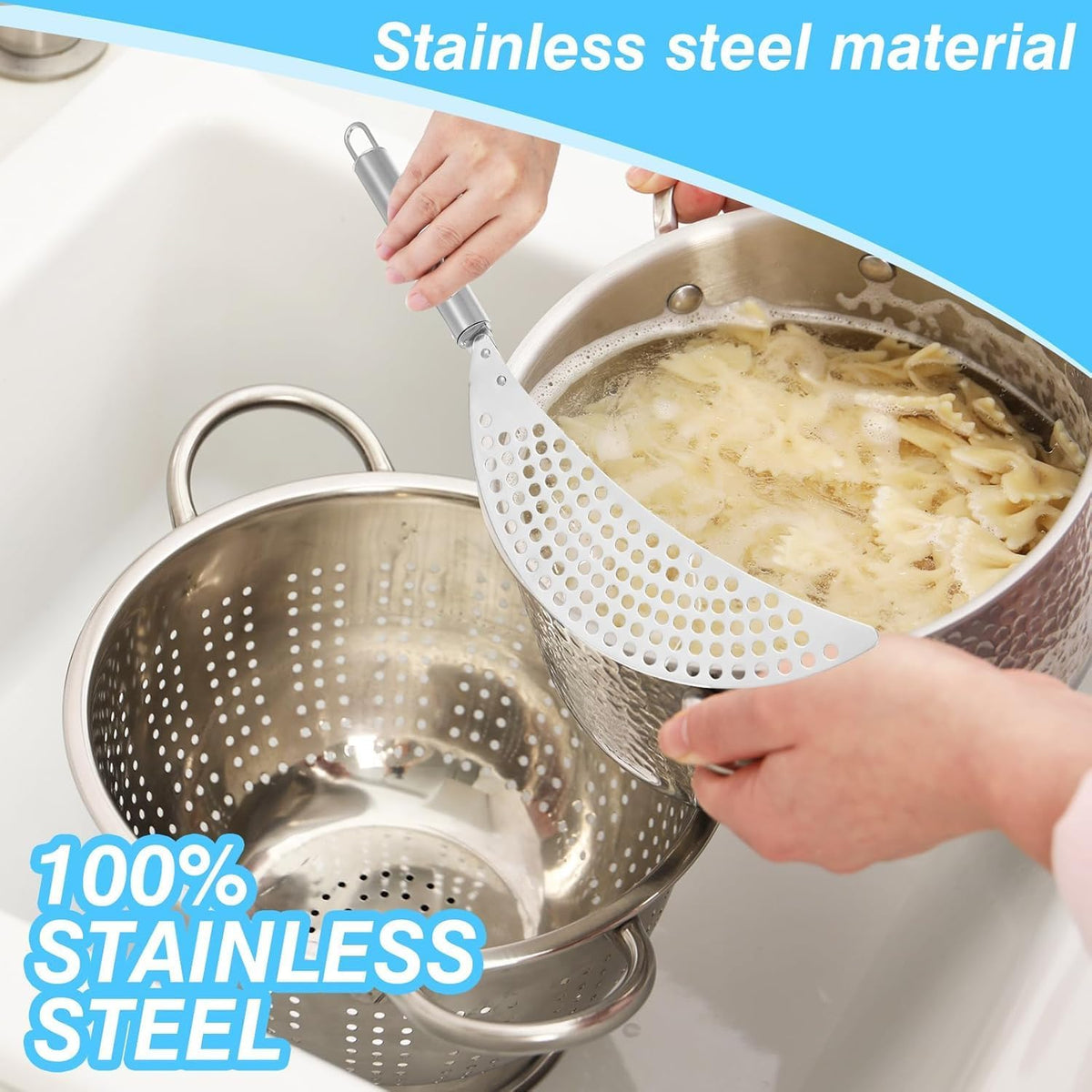 Pot Strainer With Handle Stainless Steel