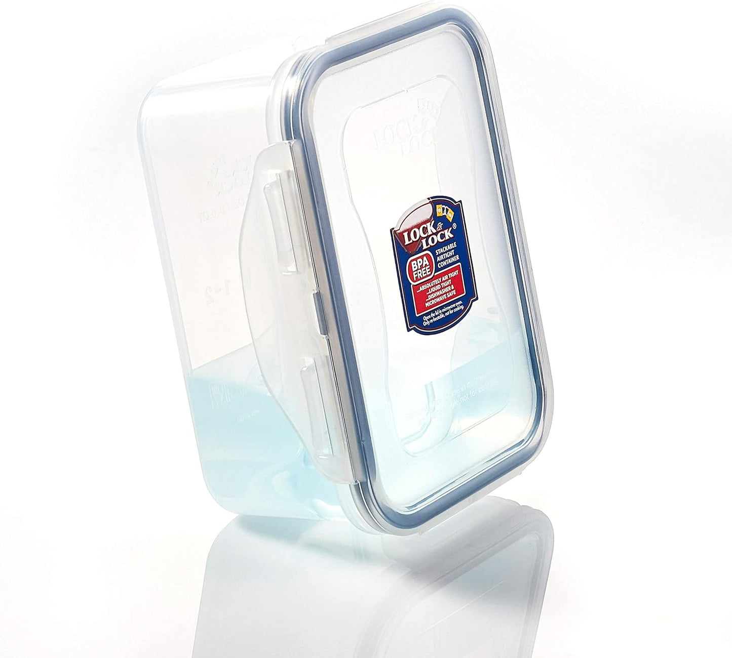 Lock & Lock HPL817S12 Easy Essentials Storage Set/Food Containers Airtight Bins/BPA-Free/Dishwasher Safe, 24 Piece - Clear