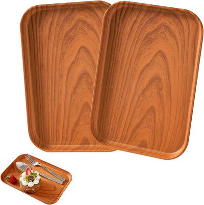 4 Pack Multicolo Plastic Serving Trays for Party Serving Food - Rectangular, 8.66 by 12 in, Heavy Duty Dessert Trays for Food Erving Platters for Party Tray Decor Veggie,Snack