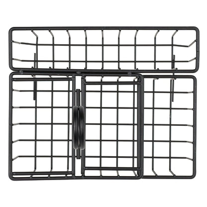G.E.T. 4 Compartment Condiment Caddy, Teflon Coated, 8" x 6.5", Black (Pack of 12)