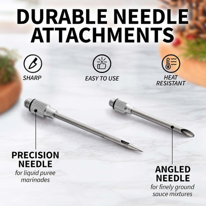 Zulay Kitchen Stainless Steel Turkey Baster