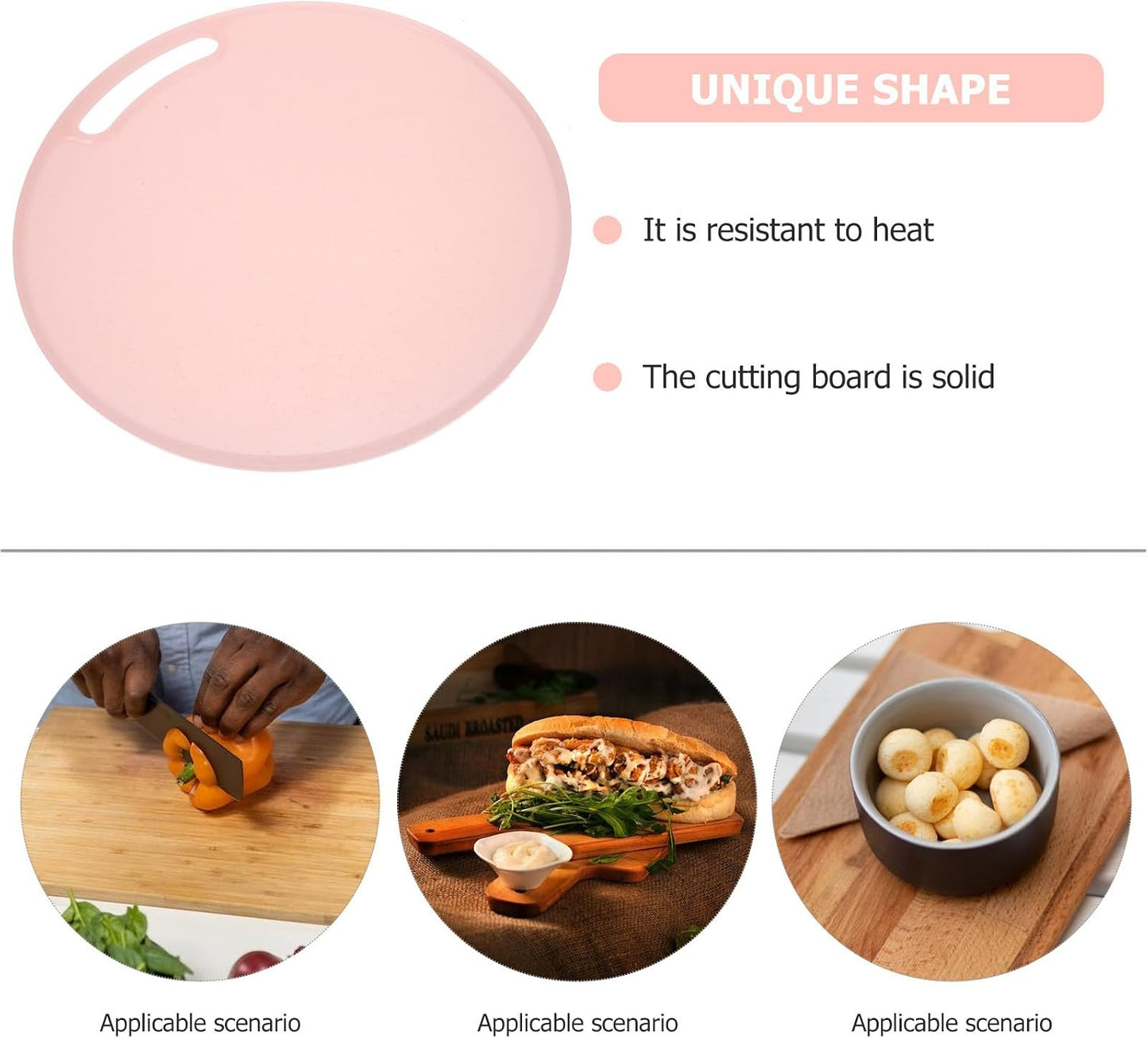 Food Cutting Board 35x0.8cm Pp Non-slip Chopping Mat for Kitchen and Outdoor Use Portable Kitchen Tool