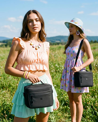GLORIEROO Insulated Lunch Box Bag Women Girls - Waterproof Leakproof Lightweight Reusable Cooler for School Work Picnic - Back to School