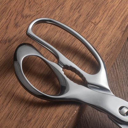 Professional All Stainless Steel Kitchen Scissors, Heavy Duty Stainless Steel Utility Shears for Vegetables, Meat, Fish, Pizza Comes with Black Gift Box Packaging