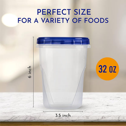 Soup Freezer Food Storage Containers With Screw On Lids [16 Oz -10 Pack] Reusable Plastic Container leak proof, Airtight, Stackable, Microwave Safe BPA Free