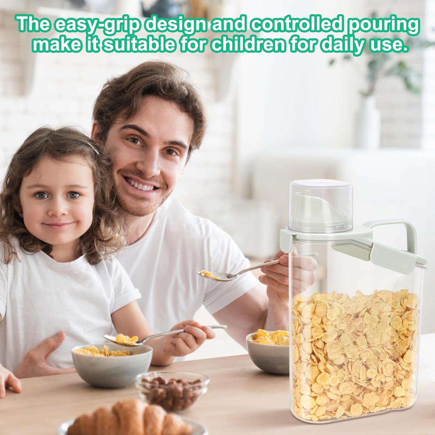 TBMax 2 Pack Airtight Rice Container 5 Lbs +10 Lbs, Cereal Container Oatmeal Storage with Easy-pouring Spout & Handy Cup for Flour Grain Beans, Pet Dog Cat Bird Food Storage Dispenser -Pink