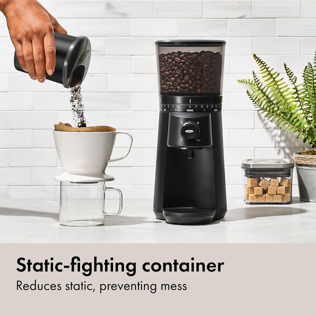 OXO Brew Conical Burr Electric Coffee Bean Grinder - 12 Oz, Matte Black