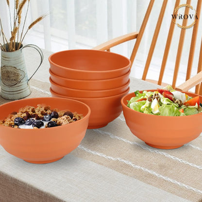 Wheat Straw Bowl Sets,8 PCS Unbreakable Cereal Bowl 26 OZ,Microwave and Dishwasher Safe Bowls,Bowl Sets for Camping and Picnic BPA Free Colorful Salad Bowls for Serving Soup,Oatmeal and Fruit Etc…