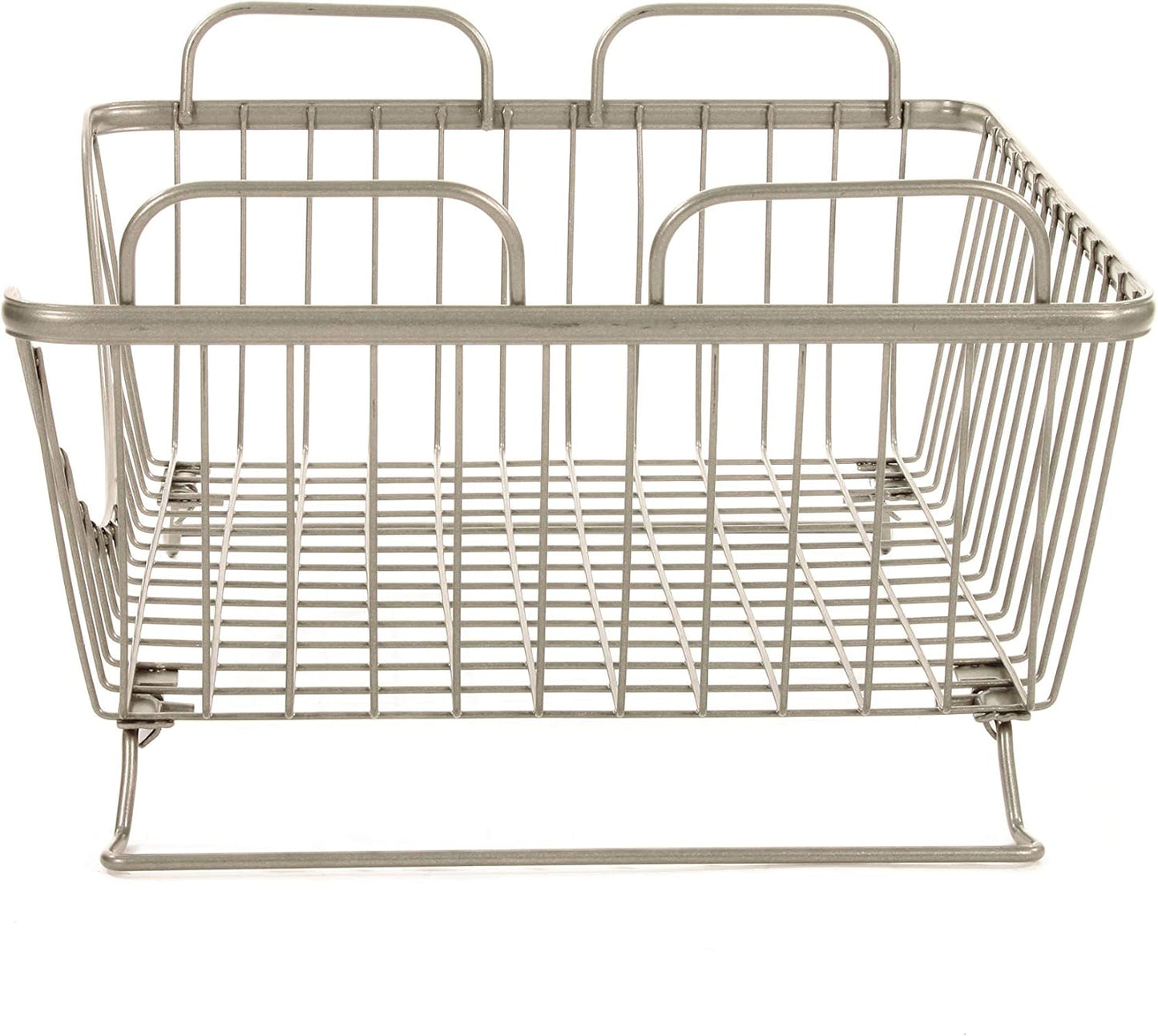 Spectrum Diversified 20077 Ashley Stackable Basket Tray, Satin Nickel