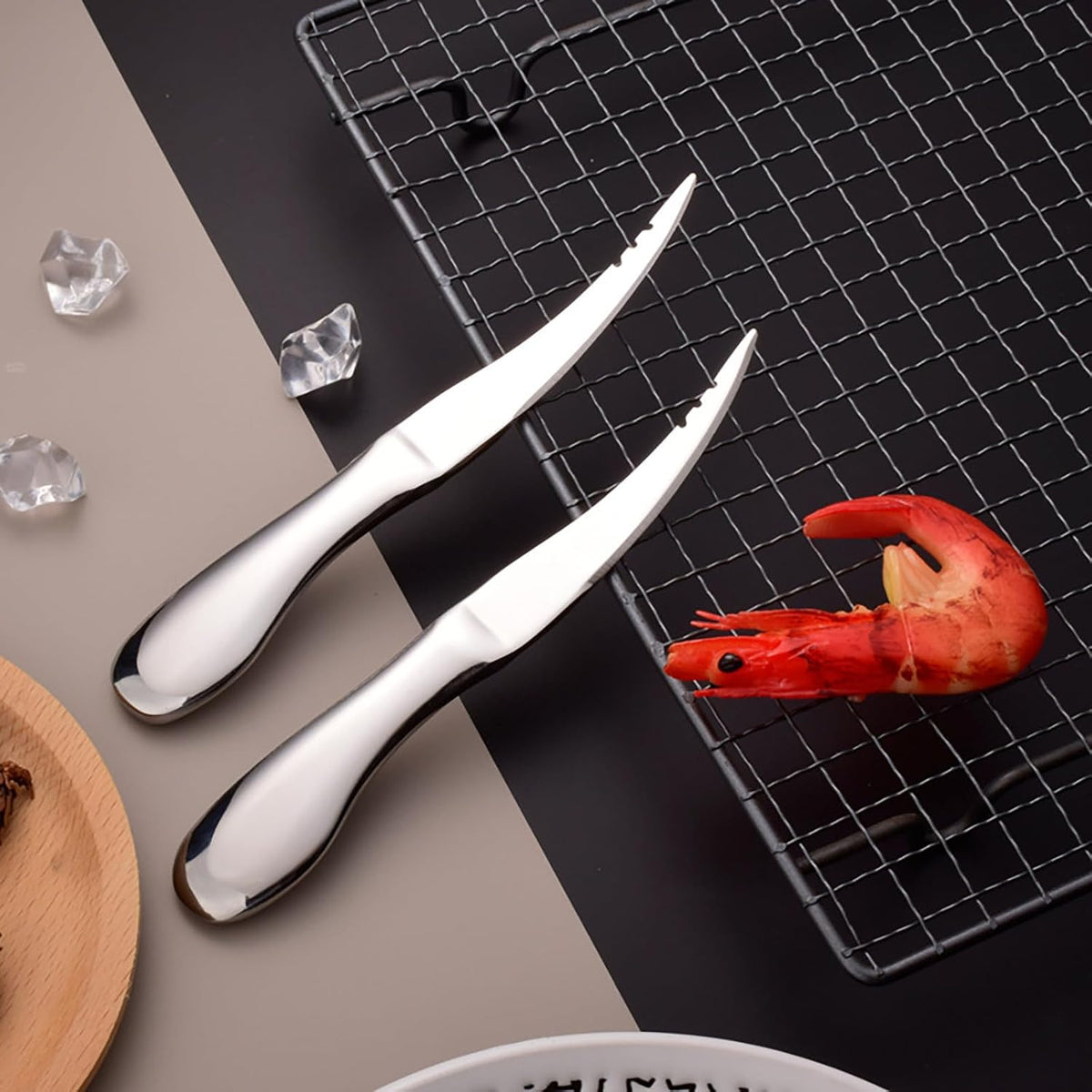Stainless Steel Shrimp Peeling Tool for Simple Vein Removal