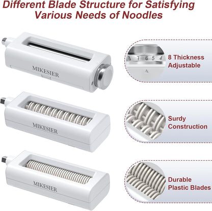 3 Pieces Pasta Maker Attachment for All Kitchenaid Stand Mixers