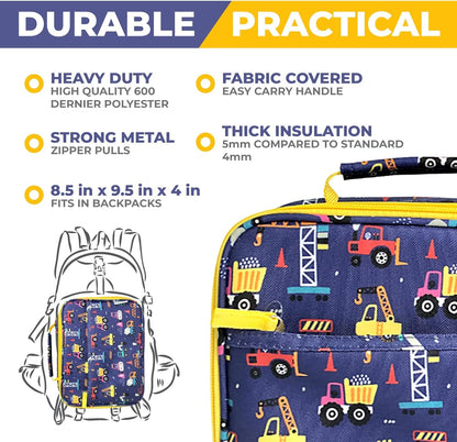 Bento Box with Stainless Steel Thermo, Insulated Lunch Bag, Ice Pack Set for Kids - 5 Compartments, Lunches or Snack Container for Girls, Toddlers Daycare Pre-School, Kindergarten Purple Unicorn