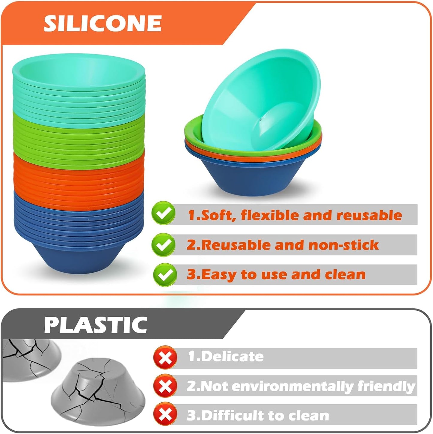 Webake Silicone Baking Cups 4.3 Inch Jumbo Reusable Cupcake Liners, Giant Cupcake Mold Non-stick Extra Large Muffin Pans Big Cupcake Holders (Pack of 12)