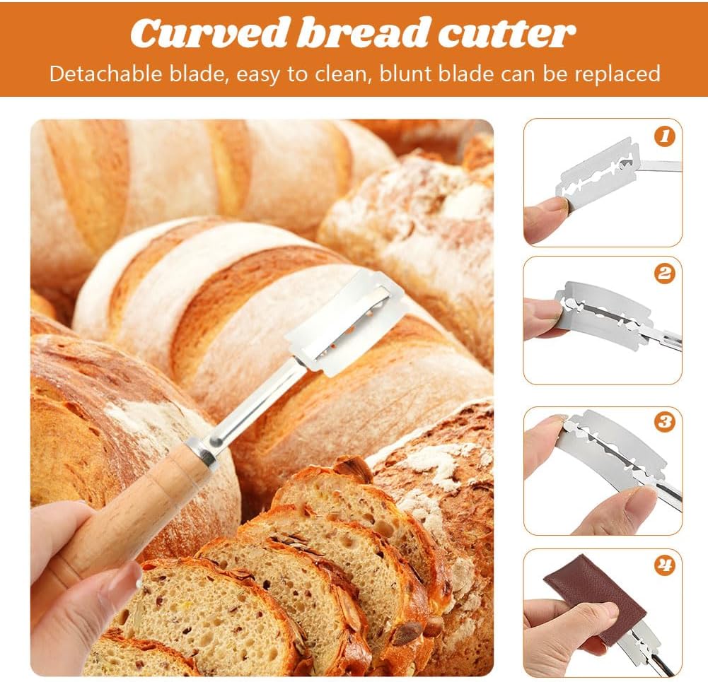 Sourdough Bread Baking Tool Set -Danish Dough Whisk Set of 6 Pieces