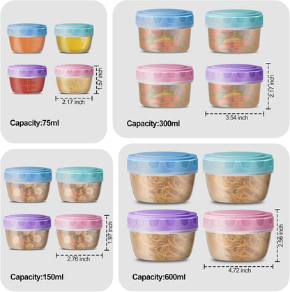 32 PCS Food Storage Containers with Lids (16 Containers & 16 Lids), Unbreakable Storage Bowls With lids, BPA Free Meal Prep Containers Set, Dishwasher & Microwave Safe