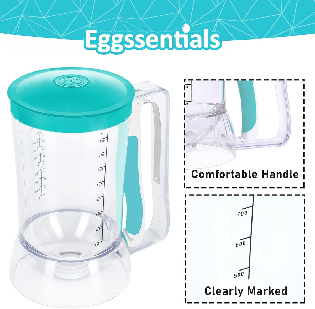 Eggssentials Pancake Batter Dispenser with Squeeze Handle Pancake Dispenser