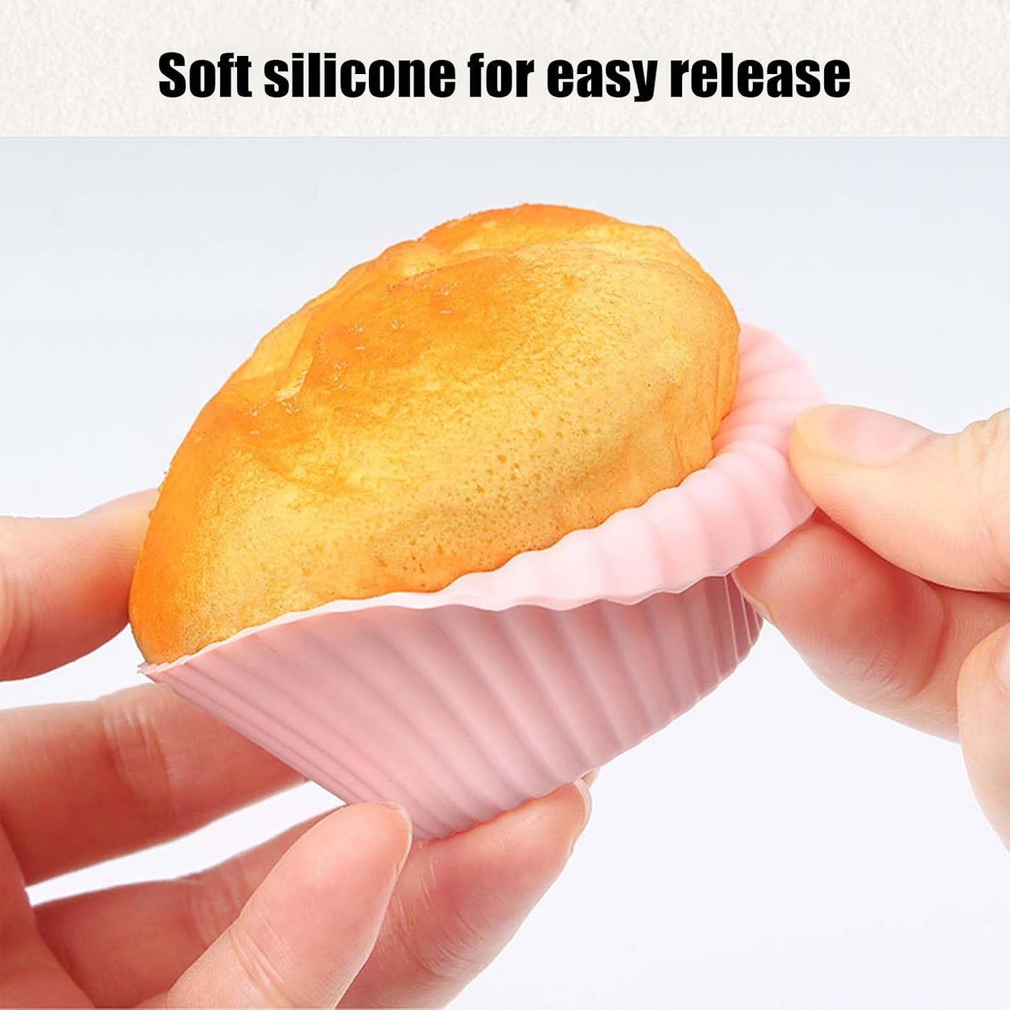 36 Pack Silicone Muffin Cups, Non-Stick Muffin Liners Cake Cup Mold Set, Reusable Silicone Baking Cups, Baking Muffin Cups Liners for Cupcakes, Multicolor