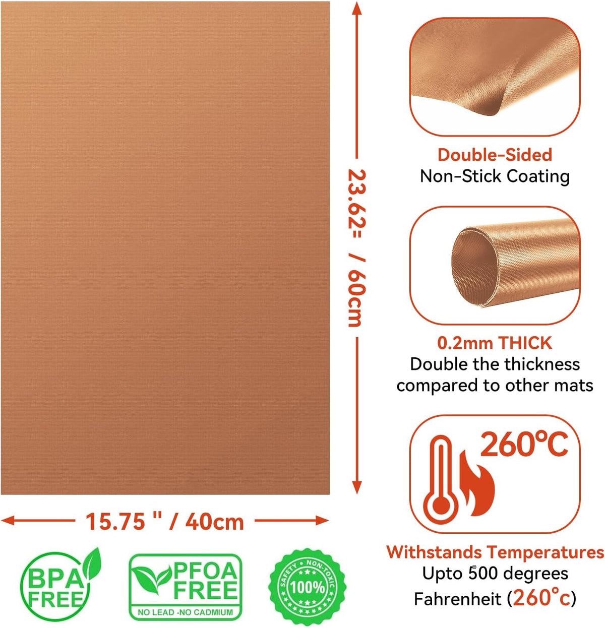 Oven Liners for Bottom of Electric Gas Oven, Reusable Non-Stick Teflon Protector Mat, Heat Resistant Grill Mats Outdoor, Easy to Clean Gas Stove Liners BPA and PFOA Free 23.6"x 15.7" Stovetop Cover