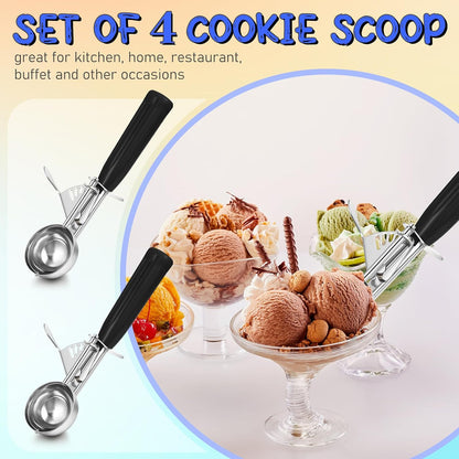Reallnaive Ice Cream Scooper with Trigger, 4 oz, Gray