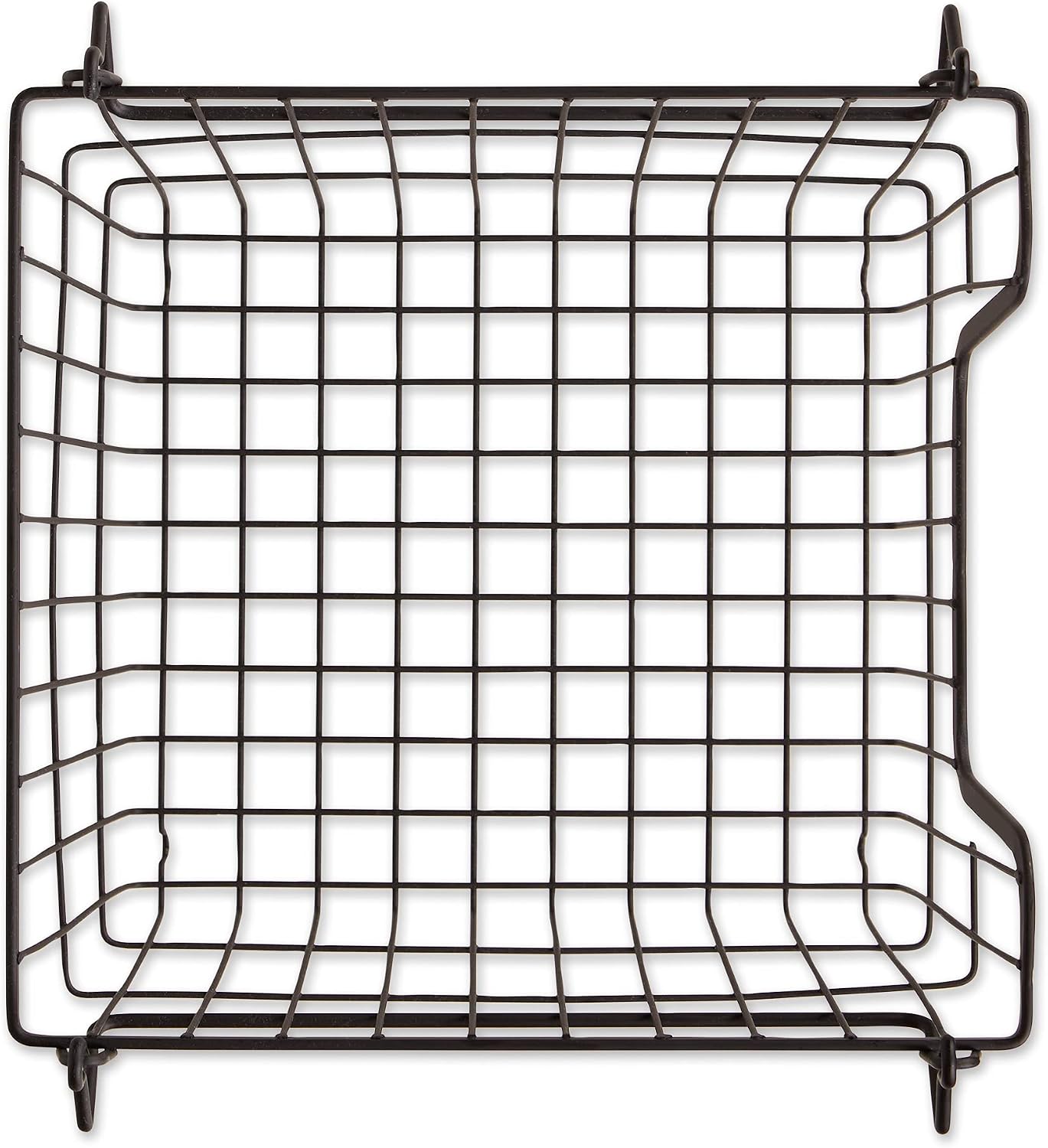 DII Metal Wire Mesh Stackable Utility Storage Bin, Small Round, 12x12x10", Bronze