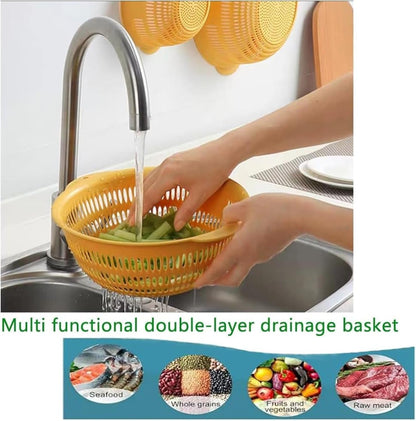 6 Piece Mixing Bowl and Colander Set – Nesting Strainer Bowls for Pasta, Salad, Fruit & Vegetables – BPA Free, Dishwasher Safe, Space-Saving Kitchen Prep Set
