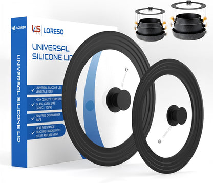 Universal Lid for Pots, Pans & Skillets, 7.5-11.5" Cookware